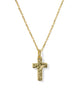 Kendra Scott - Necklace - Cross Gold Pendant - Matte Light Blue Dichroic Glass - Findlay Rowe Designs