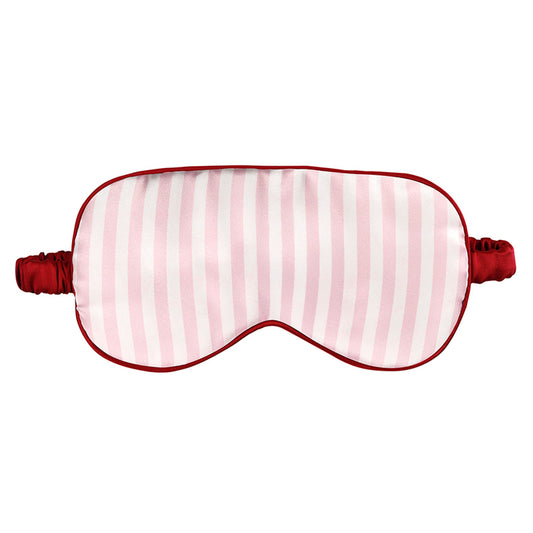 Sleep Mask in Ornament - Light Pink Stripe