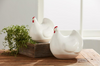 Mud Pie - Hen Figurine - Stoneware White - Findlay Rowe Designs