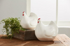 Mud Pie- Stoneware White Hen