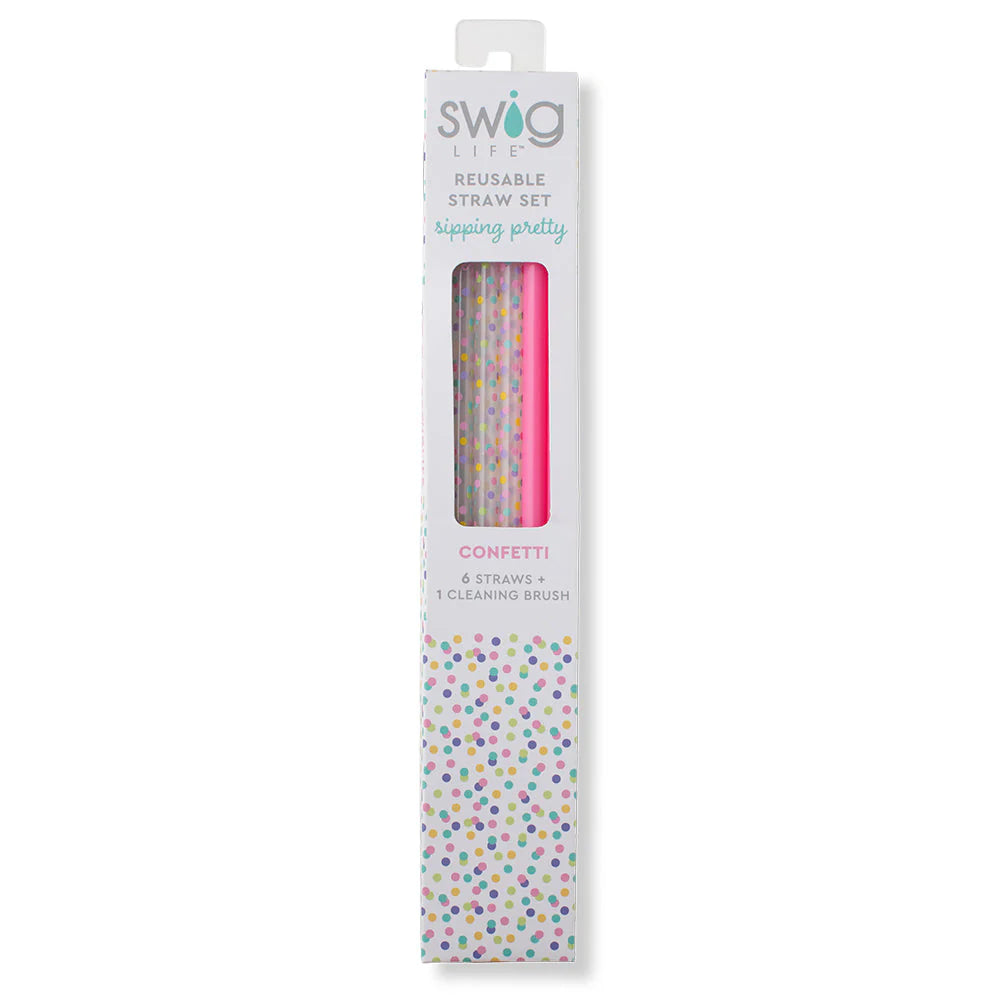 Swig - Reusable Straws - Confetti - Findlay Rowe Designs