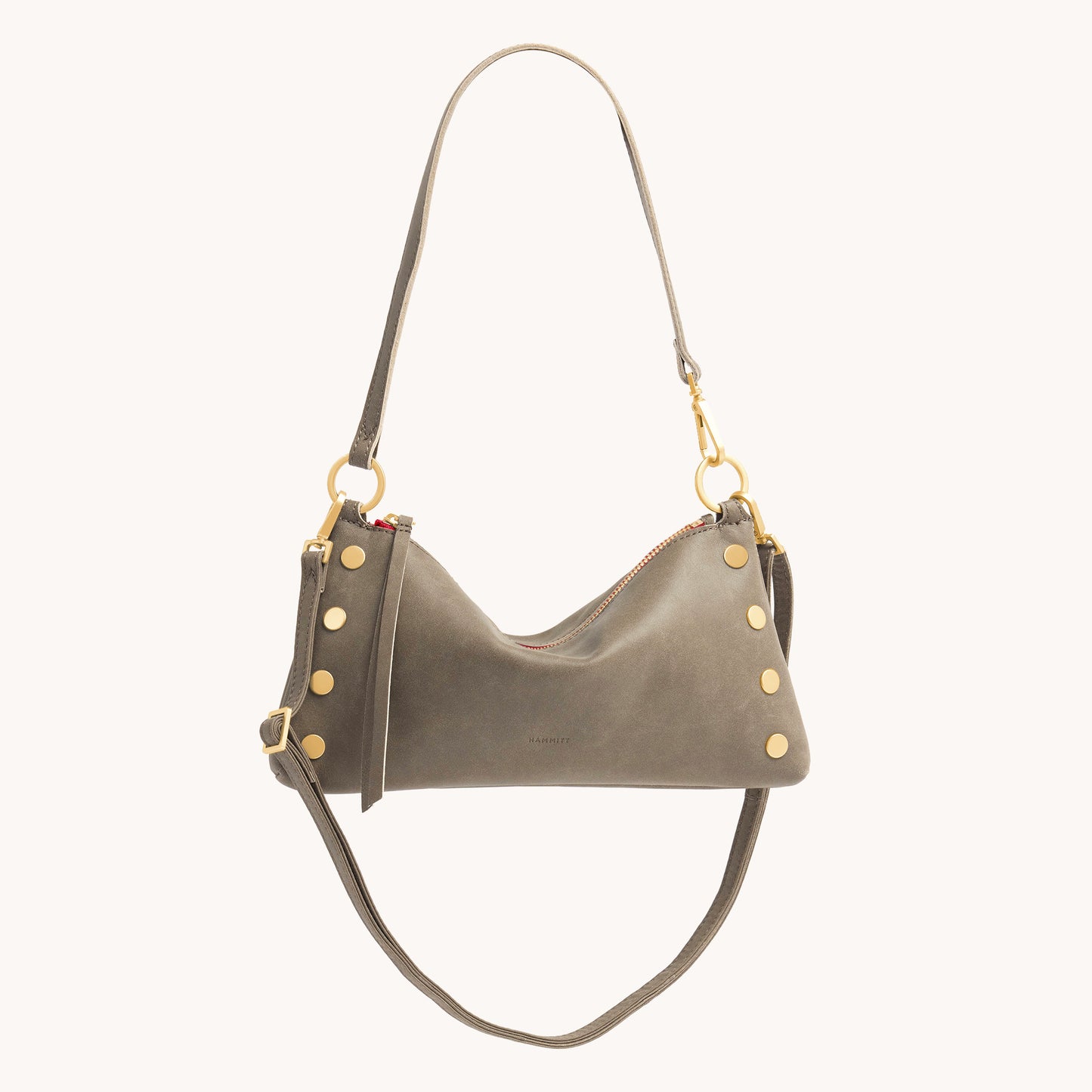 Hammitt - Kyle Small Pewter Brushed Gold - Red Zip - Findlay Rowe Designs