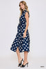 Dress - Polkadot Button Down - Navy - Findlay Rowe Designs