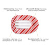 Teleties - Flat Round Clip - Candy Cane Crush - Large