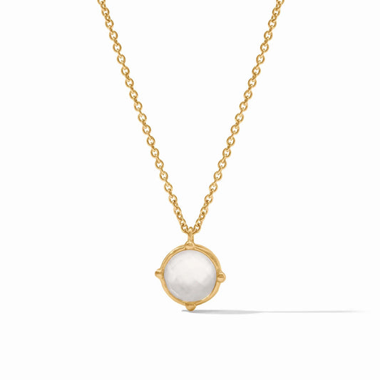 Julie Vos - Necklace - Honeybee Solitaire Necklace - Iridescent Crystal Clear - Findlay Rowe Designs