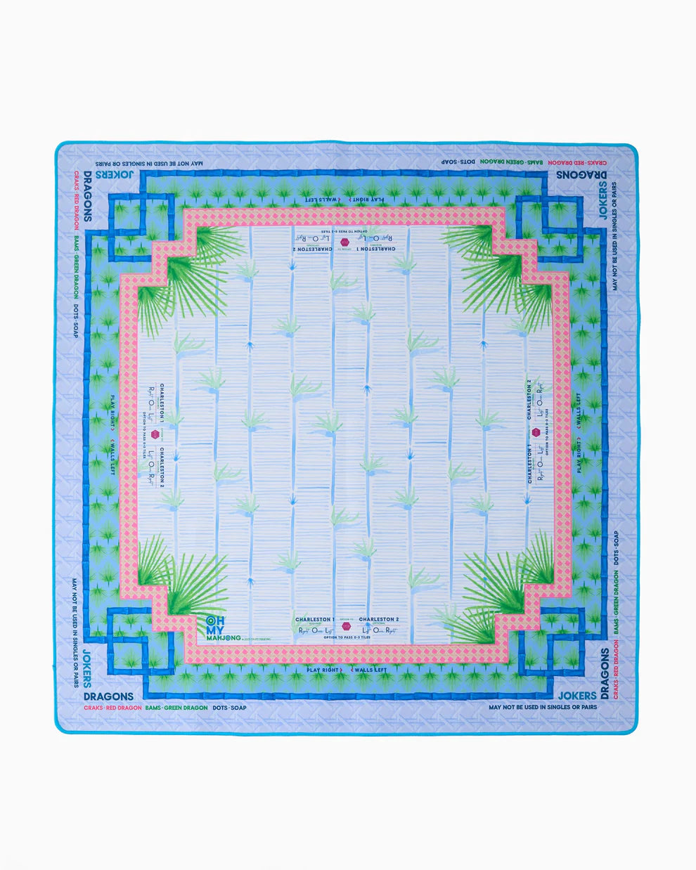 Oh My Mahjong - Mahjong Mat - Palm Paradise with Tube