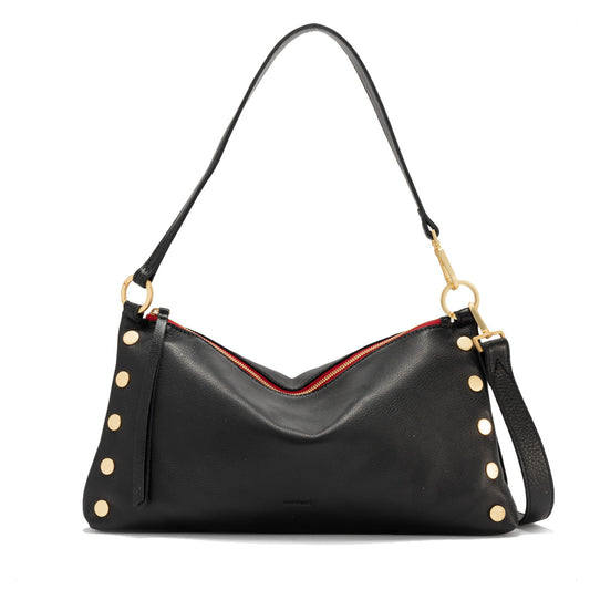 Hammitt - Kyle Medium Black Brushed Gold - Red Zip - Findlay Rowe Designs
