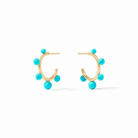 Julie Vos - Hydra Stone Hoop - Turquoise - Small - Findlay Rowe Designs