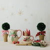 Topiary - Dried Boxwood - Red Velvet Bow - Findlay Rowe Designs
