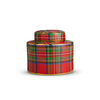 Ginger Jar - Red Tartan Plaid - 7in