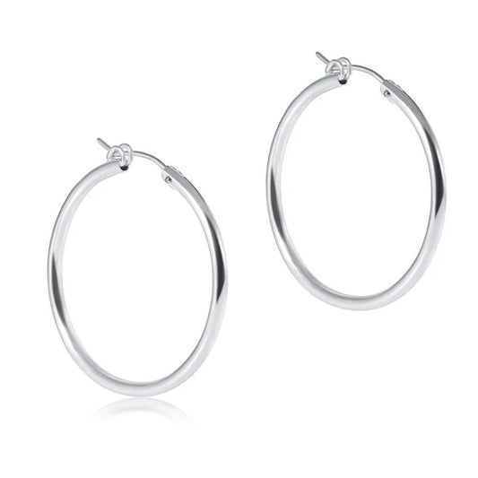 Enewton - Round Sterling 1.25 inch Hoop - Smooth - Findlay Rowe Designs
