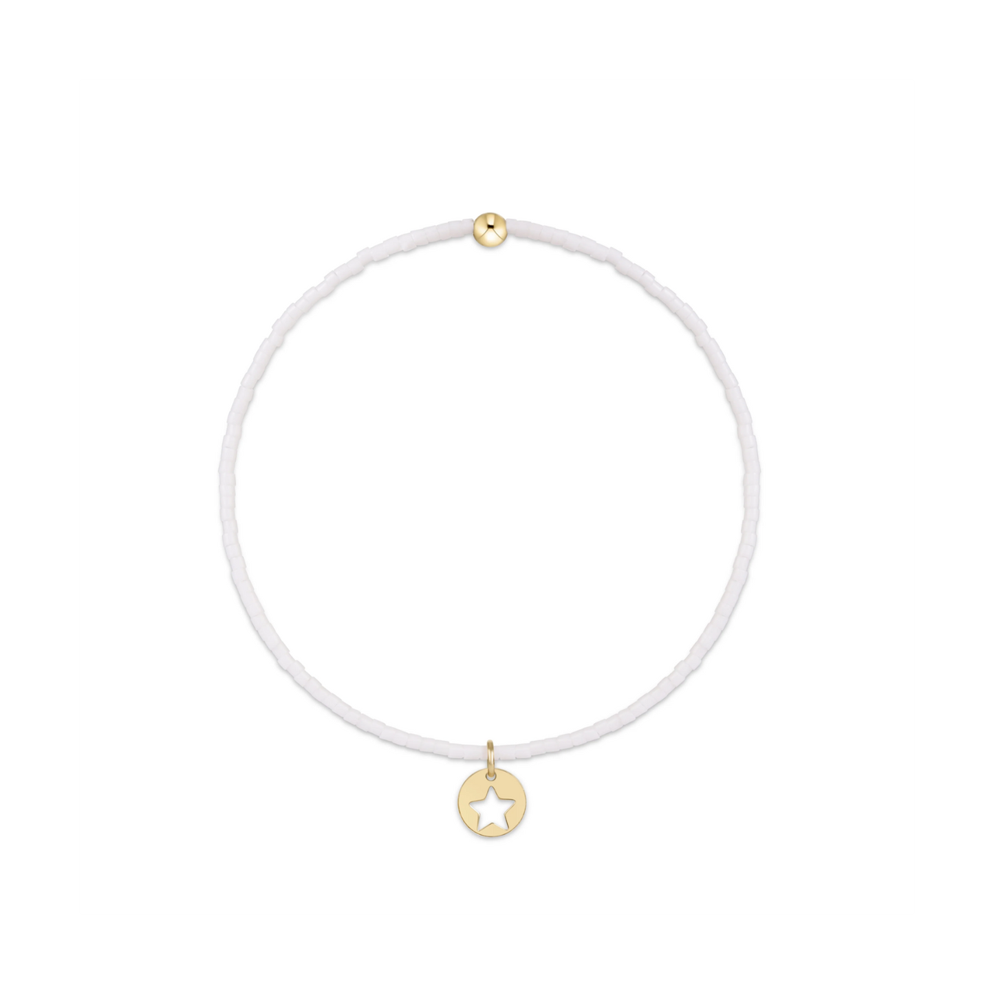 Enewton - Egirl - Hope Classic Bracelet - White - Star Small Gold Disc