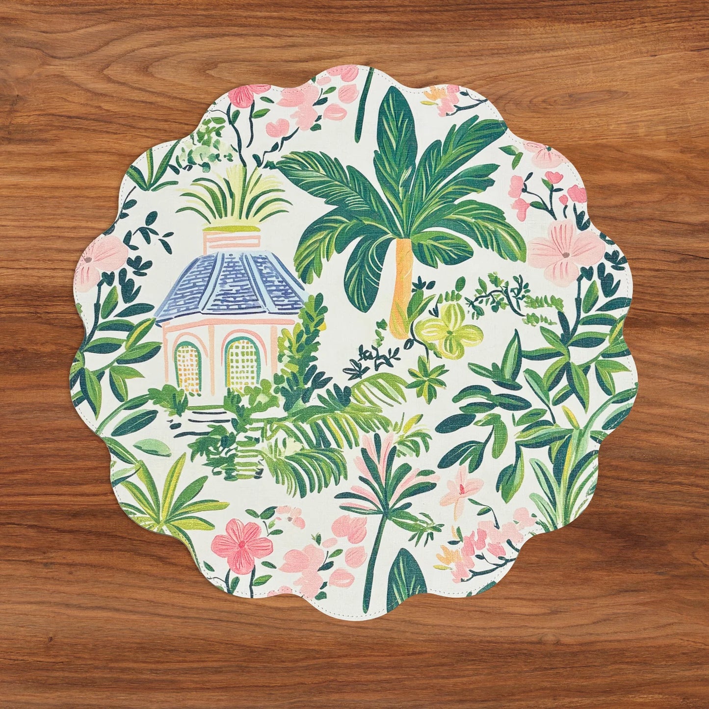 Beatriz Ball - Placemats -Vida Cabana Reversible Pink & Green - Set of 4 - Findlay Rowe Designs