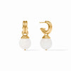 Julie Vos - Bonbon Hoop & Charm Earring - Moonstone White