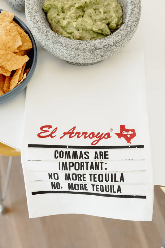 EL ARROYO- Tea Towel - Commas Are Important