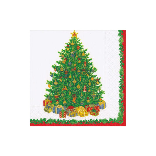 Caspari - Cocktail Napkins - Christmas Tree