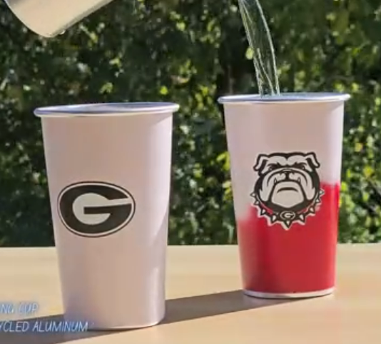 Tumbler - Aluminum Color Changing Cup 20 oz - University of Georgia - Findlay Rowe Designs