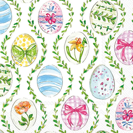 Rosanne Beck - Cocktail Napkins - Easter Bunny Eggs - Findlay Rowe Designs