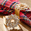 Napkin Rings - Jeweled Wreath Square - Set of 4 Gift Boxed - Findlay Rowe Designs
