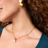 Julie Vos - Necklace - Solara Solitaire - Iridescent Clear Crystal - Findlay Rowe Designs