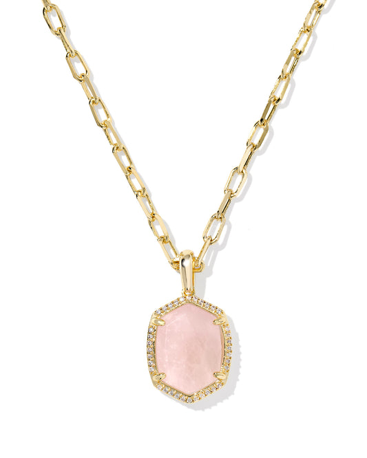 Kendra Scott - Necklace - Daphne Gold Pave Frame Short Pendant