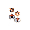 Canvas - Earring - Enamel Drop - Dual Logo Auburn Tigers - Findlay Rowe Designs