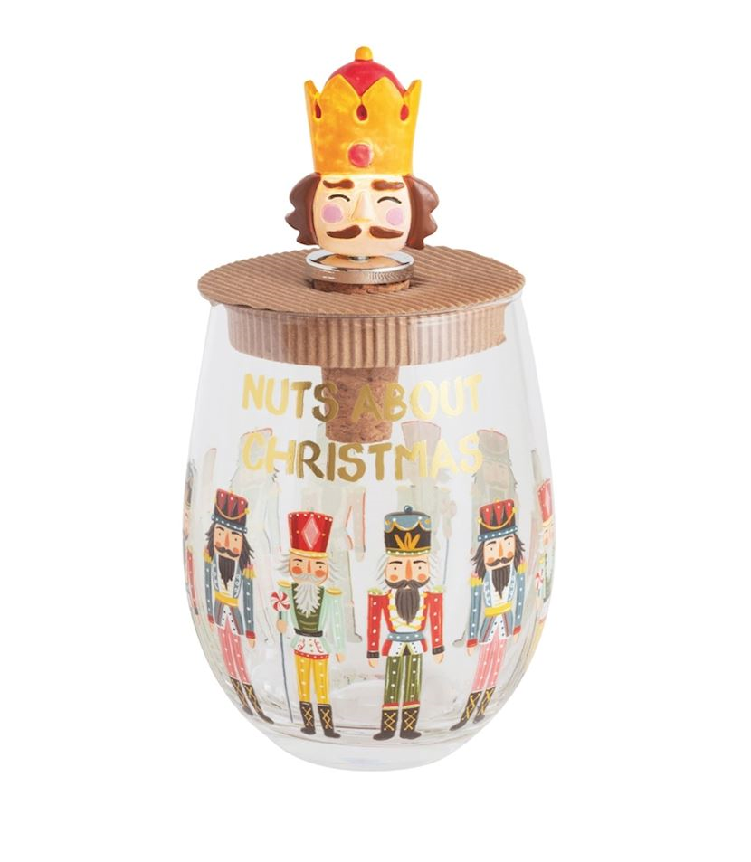 Mud Pie - Christmas Glass & Light-Up Stopper Sets