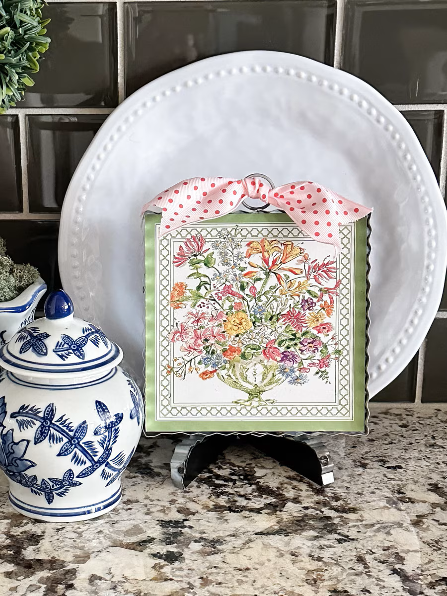 Rosanne Beck - Print - Mini Green Floral Arrangement - Findlay Rowe Designs