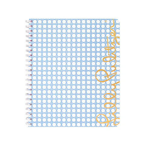 Lilly Pulitzer - Large Notebook in Frenchie Blue Caning
