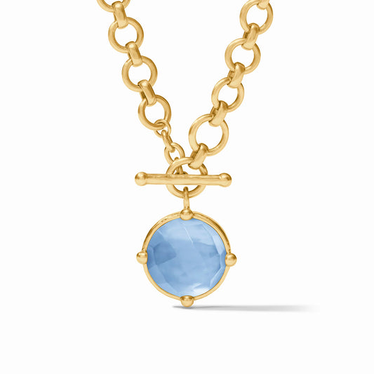 Julie Vos -Honeybee Demi Necklace in Iridescent Chalcedony Blue - Findlay Rowe Designs