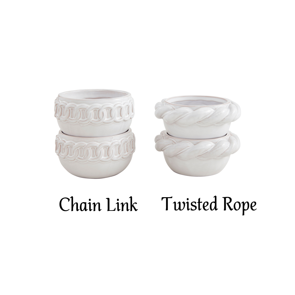 Mud Pie - Tidbit Set - Rope or Chain - White