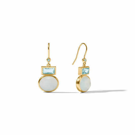Julie Vos - Earrings - Jolie Midi - Aquamarine Blue - Findlay Rowe Designs