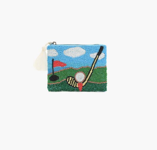 America and Beyond - Beaded Coin Pouch - Tee'd Off in Style - Findlay Rowe Designs