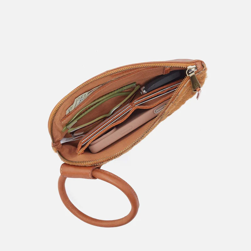 Hobo - Sable Wristlet - Hair-On Leather - Harvest Wheat Hair-On