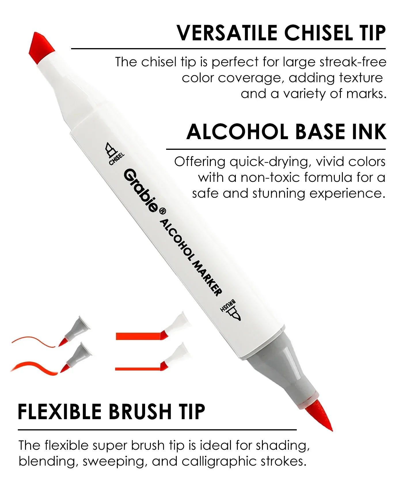 Grabie - Alcohol Markers Dual-Tip - Set 48
