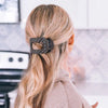 Teleties - Flat Round Hair Clip - Truly Taupe Quilted - Medium - Findlay Rowe Designs