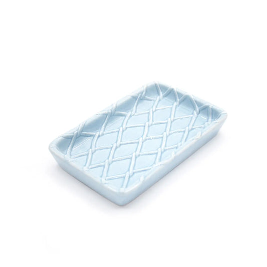 Soap Dish - Light Blue Textured - Findlay Rowe Designs