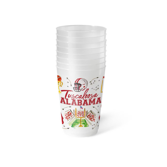 Swig - Frost Flex Party Cup - Tailgates in Tuscaloosa 20oz - Set of 8