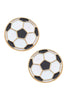 CANVAS- Soccer Ball Enamel Stud Earrings in Black & White - Findlay Rowe Designs