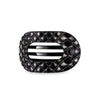 Teleties - Flat Round Hair Clip - Jet Black Quilted - Medium - Findlay Rowe Designs