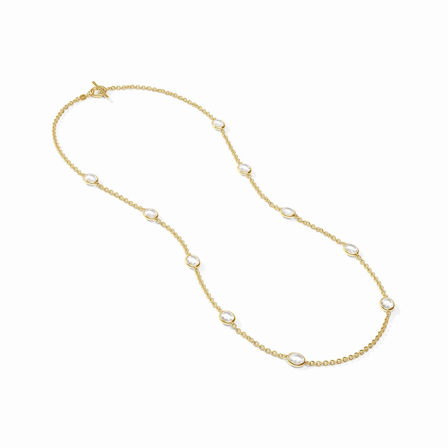 Julie Vos - Necklace - Laguna Stone Station -  Clear Crystal - Findlay Rowe Designs