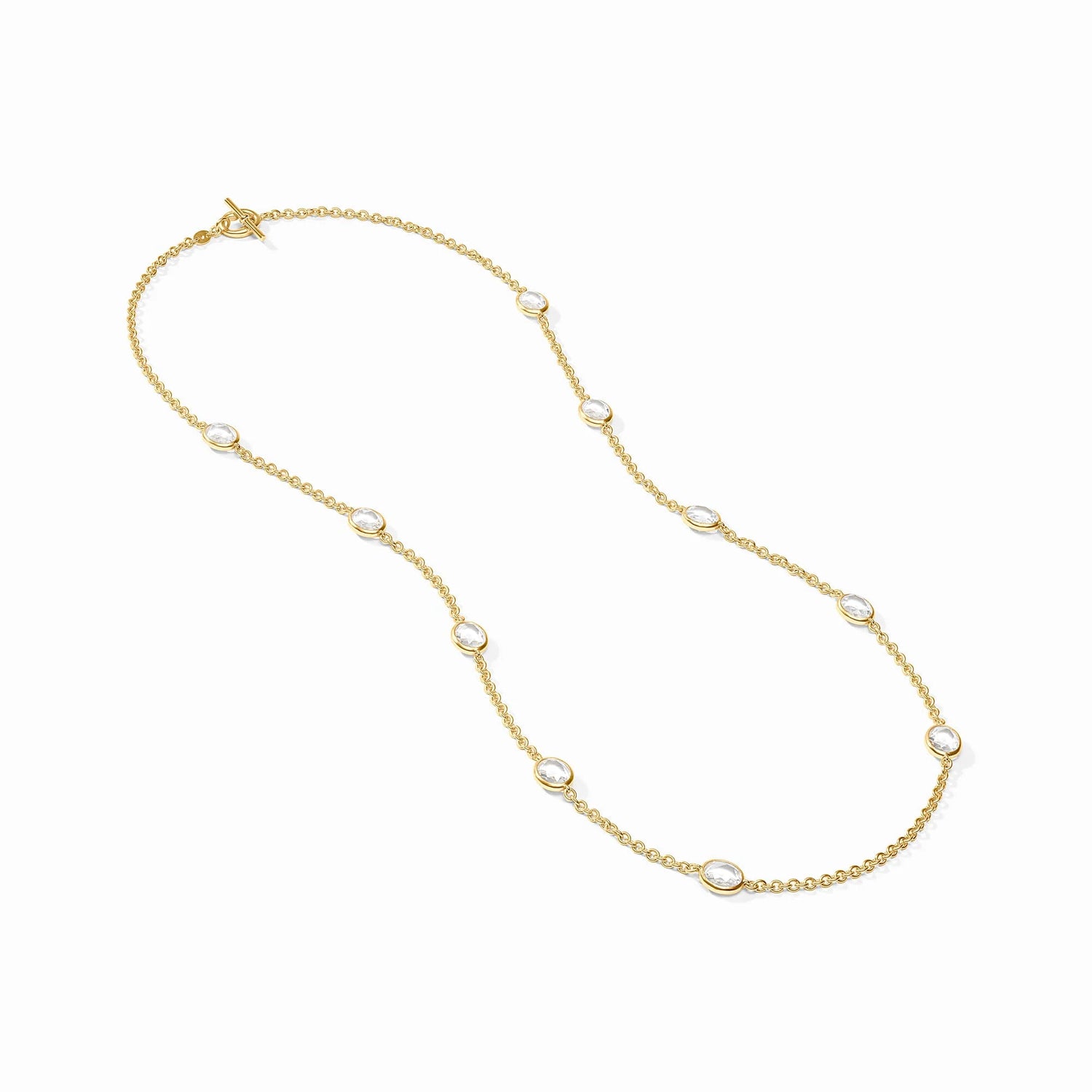Julie Vos - Necklace - Laguna Stone Station -  Clear Crystal - Findlay Rowe Designs