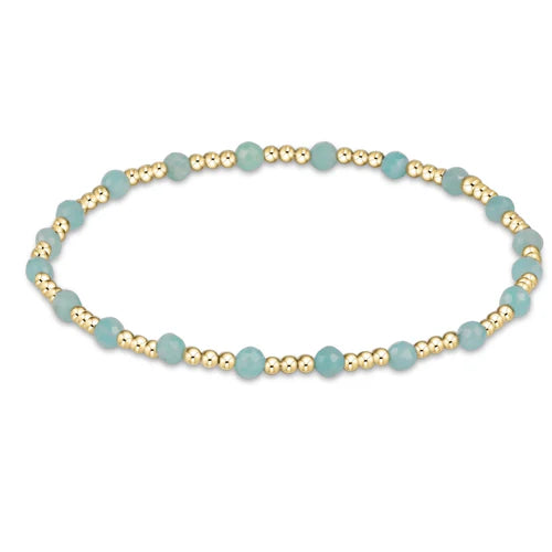 Enewton - Gemstone Gold Sincerity Pattern 3mm Bead Bracelet - Amazonite - Findlay Rowe Designs