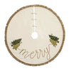 Mud Pie - Tree Skirt - Ivory - Merry - Findlay Rowe Designs