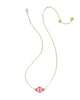 Kendra Scott - Necklace - Abbie Medallion - Gold Short Pendant - Hot Pink Mix