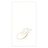Caspari - Guest Towel Napkin - White Pearl-Paper Linen Napkin - Monogram - Findlay Rowe Designs