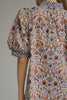 Entro - Top - Puff Sleeve Ruffle Gingham Trim - Floral Ecru - Findlay Rowe Designs