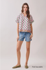 Top - Midi Flutter Sleeve - Blue Floral - Findlay Rowe Designs
