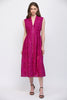 Dress - Midi - Eyelet Zip Front - Magenta - Findlay Rowe Designs