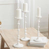 Clearance - Mud Pie - Taper Candle Holder - White Metal